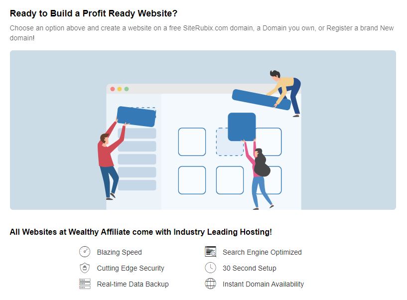 Wealthy Affiliate Website Hosting Features
