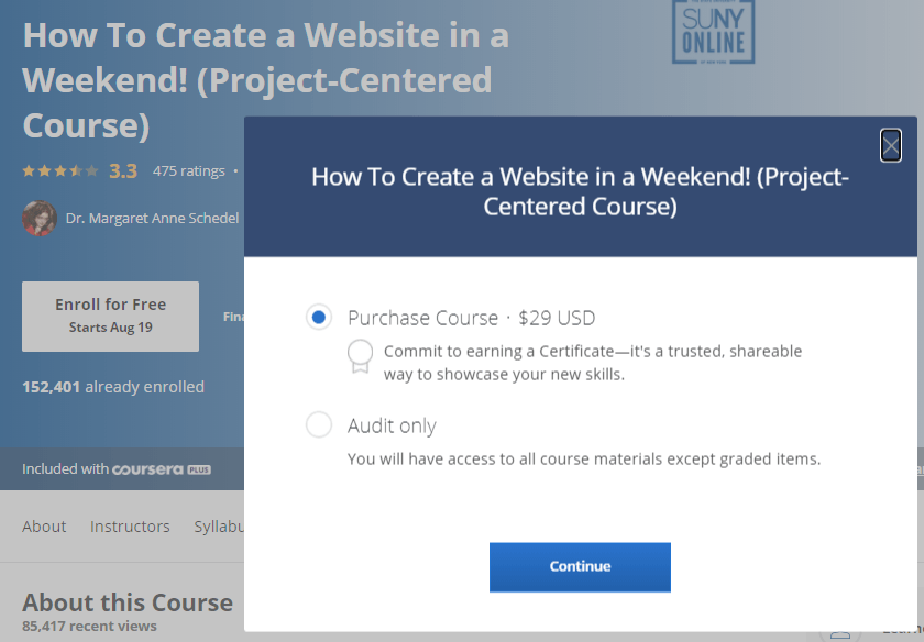 Audit Only Courses on Coursera