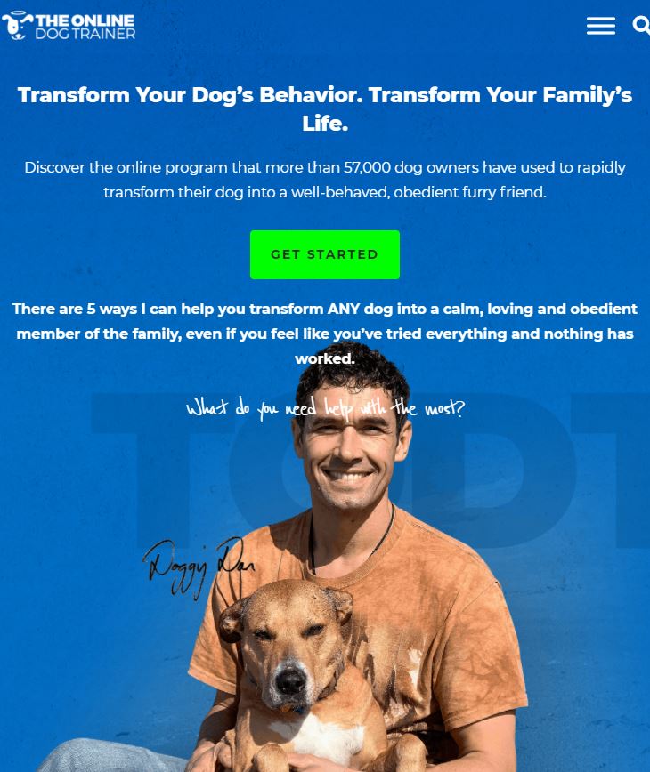 The Online Dog Trainer Official Website