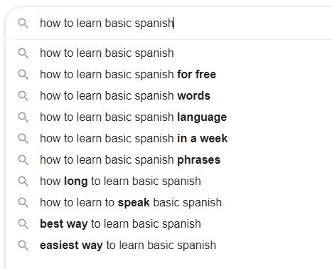 How to Learn Basic Spanish Keywords