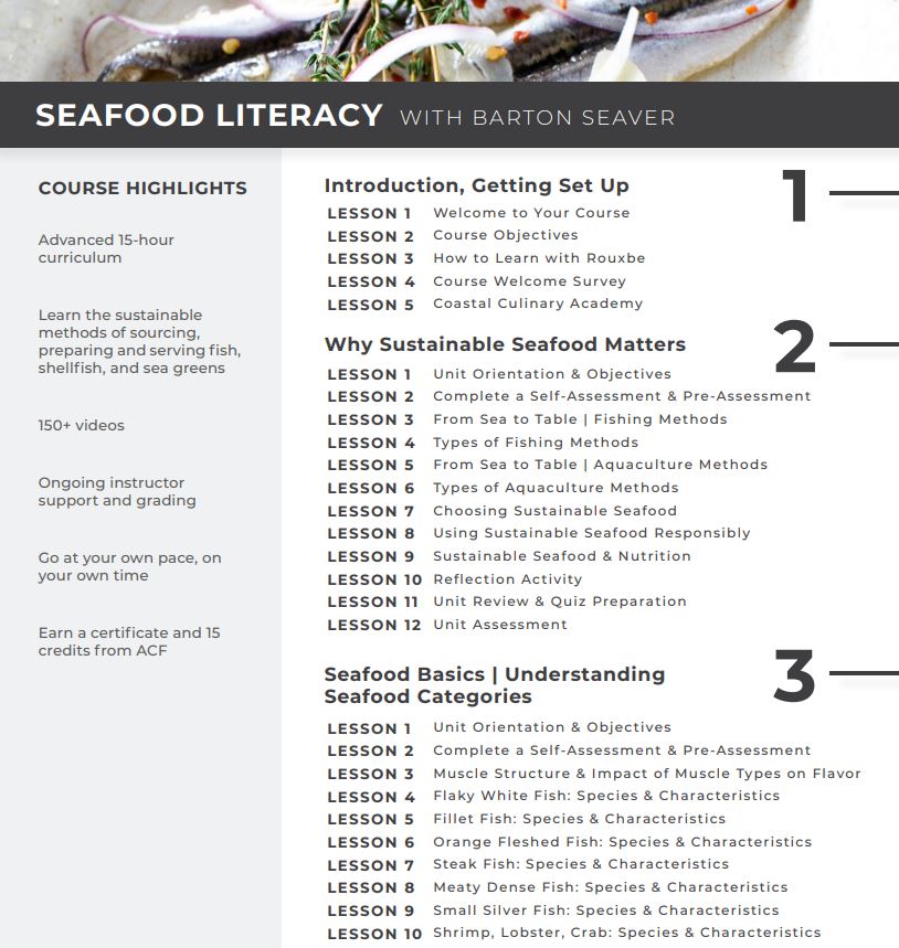 Seafood Literacy Syllabus