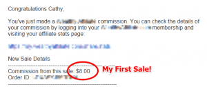 My First Sale as an Affiliate Marketer