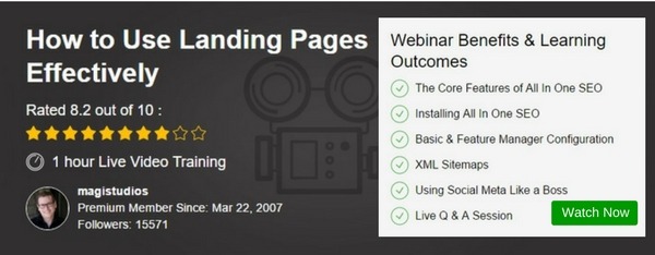 Webinar - How to Use Landing Pages Effectively
