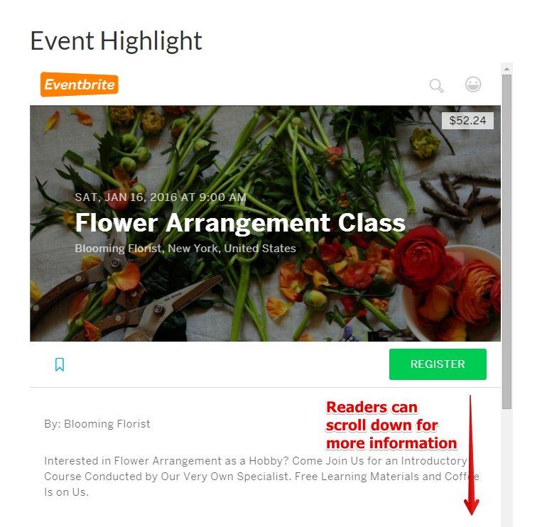 An Example of an Event Page