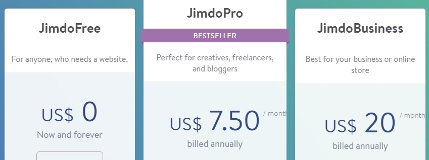 Jimdo Pricing Plan