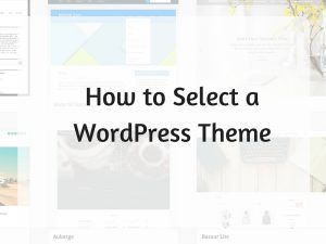 How to Select a WordPress Theme