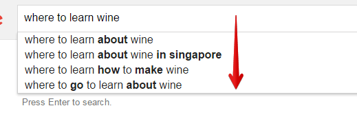 Google Suggest for Beginners in Wine
