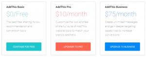AddThis Review - Pricing Plan