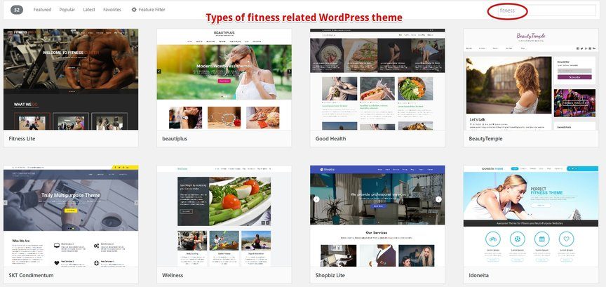 Fitness Themes in WordPress