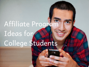 Affiliate Program Ideas for College Students