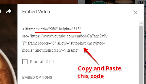 How to Embed YouTube Video