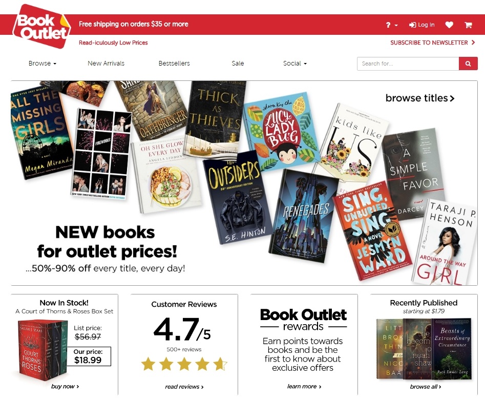 Bookoutlet Homepage