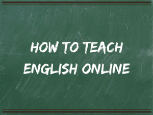 How to Teach English Online
