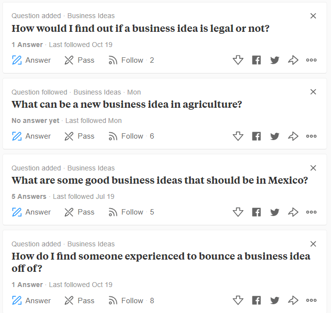 Some Questions on Quora