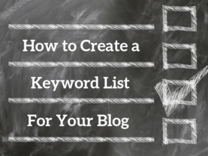 How to Create a Keyword List