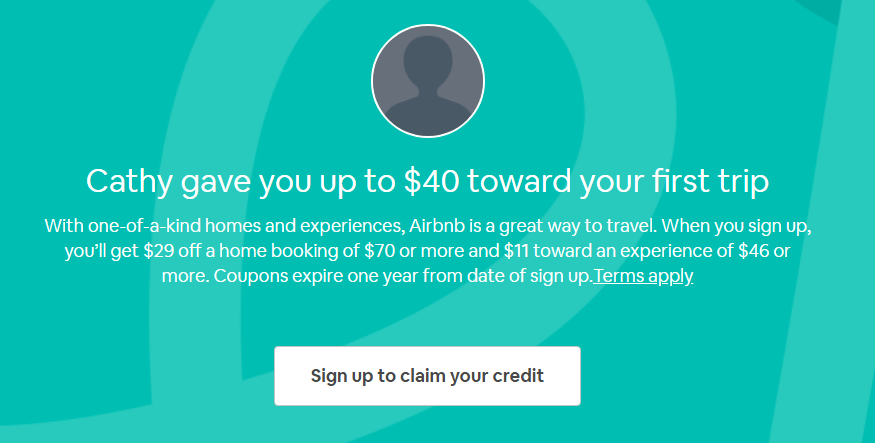 AirBnb Invitation Sign Up Page