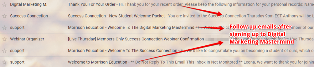 Digital Marketing Mastermind Follow Up Emails