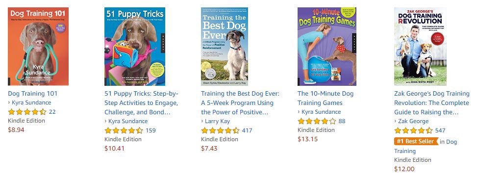 Dog Training Books on Amazon