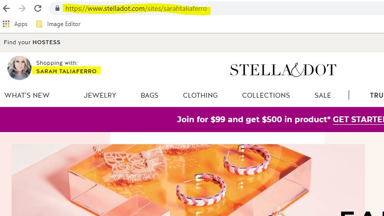 Stella and Dot Personalized Website