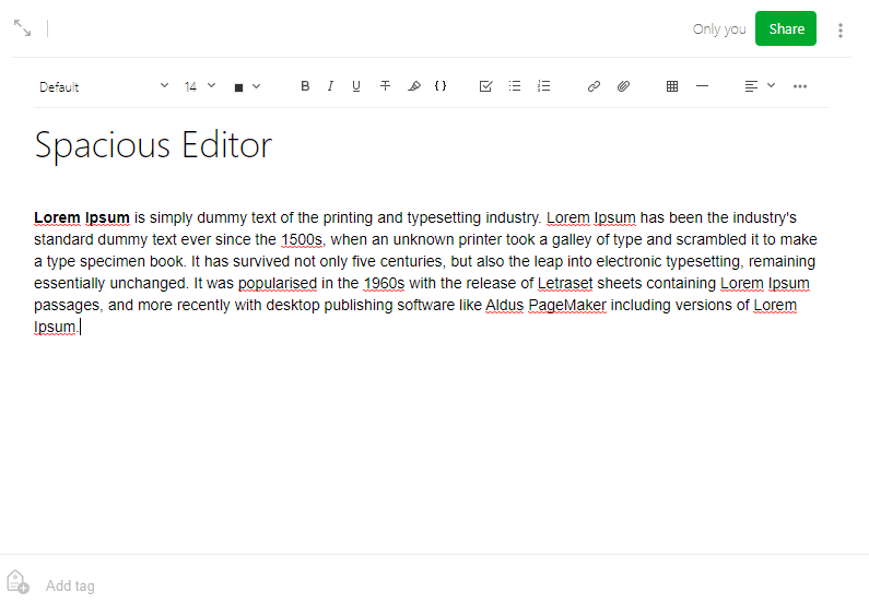 Distraction Free Writing Editor