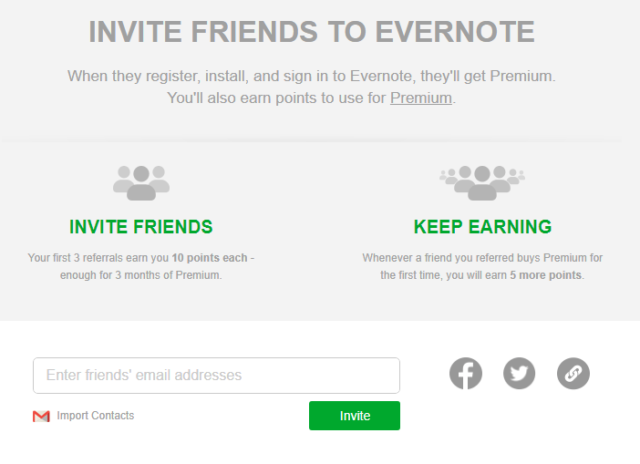 Evernote Invitation Link