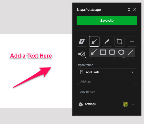 Snapshot Feature from Evernote