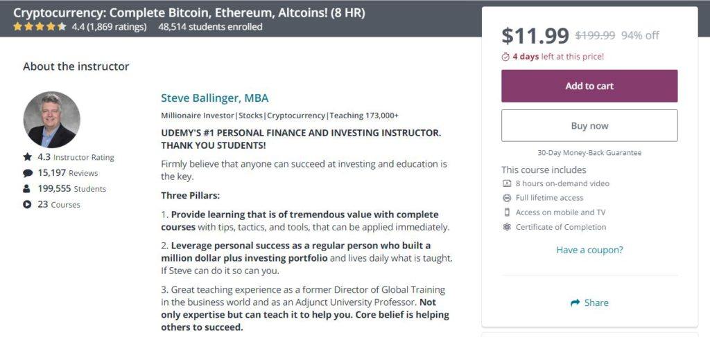 An Instructors Profile on Udemy