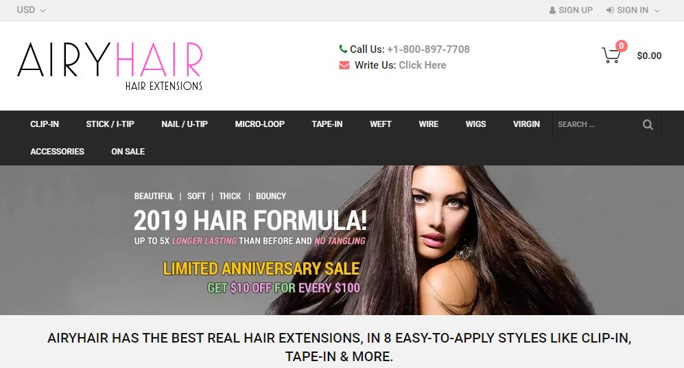 AiryHair Hompage