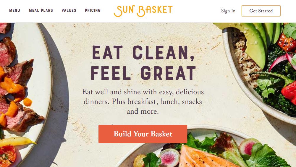 Sun Basket Homepage