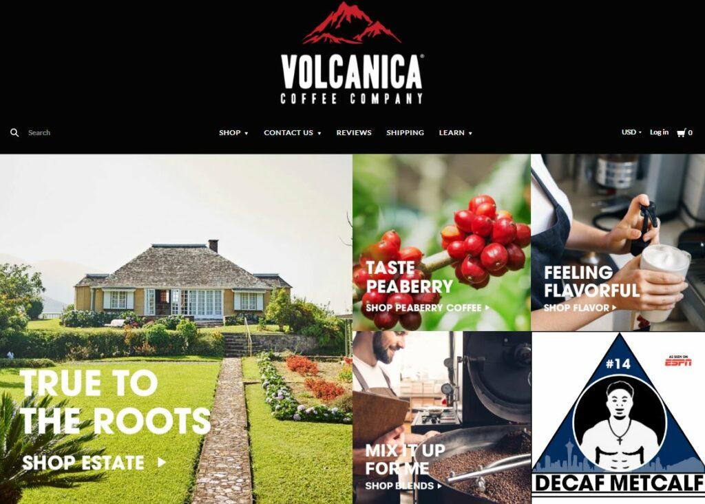 Volcanica Coffee Homepage