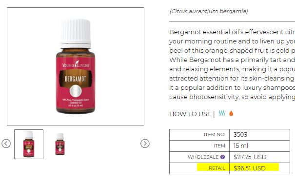 Bergamot Oil by Young Living